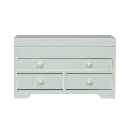 Mele and Co Bianca Wooden Jewelry Box in Seafoam Finish