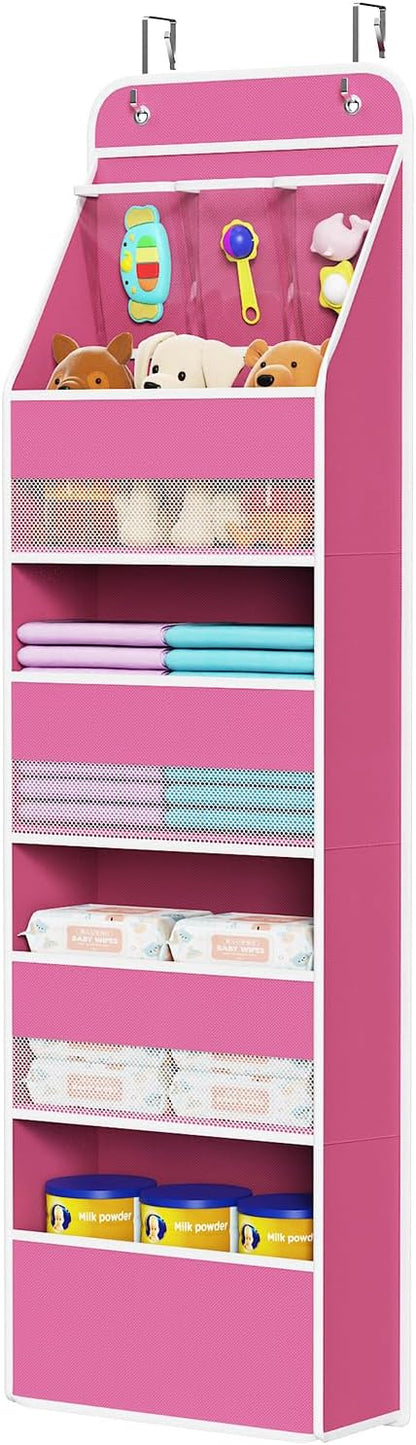 Univivi 5-Shelf Fabric Door Storage Over Door Hanging Organizer