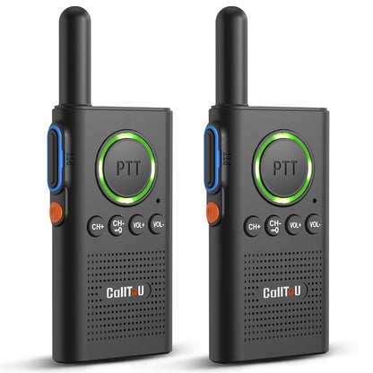 CallToU 2 Way Intercom for Elderly 3300FT Rechargeable 1000mAh Battery, VOX, Ideal for Caregivers & Emergencies Intercoms Wireless for Elder Monitoring Home/Outdoor Family Communication (Black)