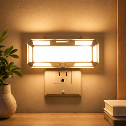 L LOHAS LED Bright Night Light, Night Lights Plug into Wall, 0-250LM LED Night Light, Dusk to Dawn Sensor, 2W Dimmable Nightlight, Soft White 3000K for Bathroom, Hallway, Bedroom, Adults, Stairway