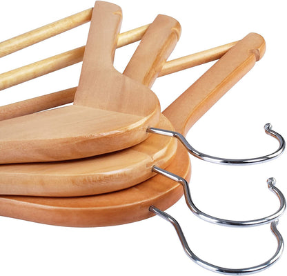 Utopia Home Premium Wooden Hangers 30 Pack - Durable & Slim Coat Hanger - Suit Hanger with 360-Degree Rotatable Hook - Wood Hangers with Shoulder Grooves (Natural Color)