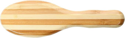 BASS Brushes THE Green PET Oval Brush, Bamboo-Stiped Finish, Small