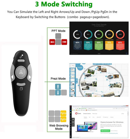 QUI Presenter Clicker Bundle | BK600 Slim-Shaped USB A Purple & BQ100 Remote-Shaped USB A Black