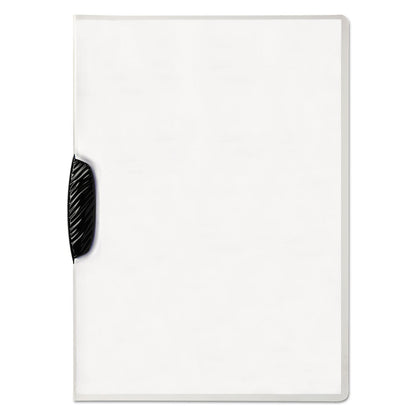 Durable Report Cover with SWINGCLIP - Letter-Size 8.5" x 11" Inches - Holds Up to 30 Pages - Clear Cover and Black Clip - Box of 25