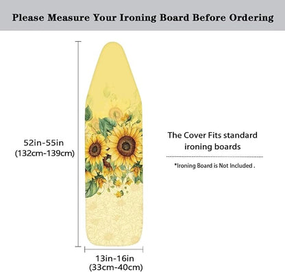 Yellow Sunflower Ironing Board Cover Art Floral Iron Pad Covers Padding