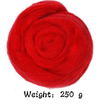2 Pcs Wool Roving Bulk - 8.82oz Super Wool Chunky Yarn, Wool Roving Top for Needle Felting, Soft Felting Wool Supplies for Hand Spinning, Felting, Blending, Weaving and DIY Craft