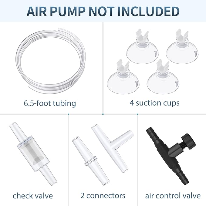 Pawfly Aquarium Sponge Filter, Small Fish Foam Filter with Tubing Suction Cup Check Valve Connector and Control Valve Accessories for Betta Fry Shrimp Tiny Fish Tank up to 10 Gallons