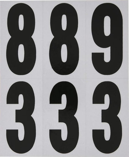 Hillman 843445 Reflective Adhesive Mailbox Number Pack, 3", Black and White