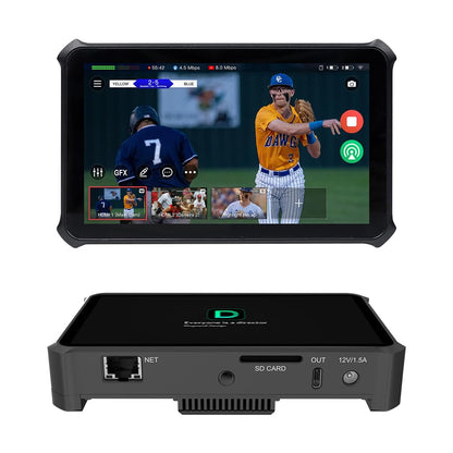 Magewell Director Mini 55110 – Compact Multi-Input Live Production Switcher, Encoder, Streamer & Recorder with 5.5” AMOLED Touchscreen for YouTube, Twitch, Facebook, NDI HX, SRT, RTMP and More