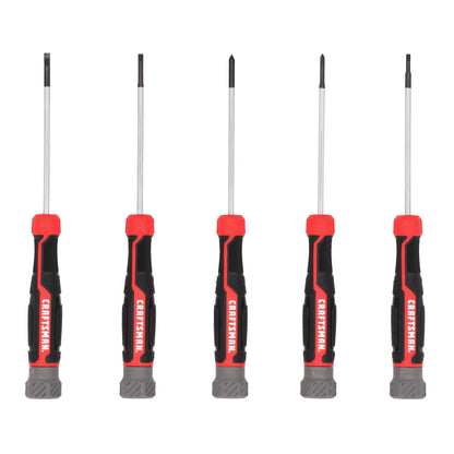 CRAFTSMAN Precision Screwdriver Set 5 PC Durable, Magnetic Tips, Textured Grip Handle (CMHT65141)