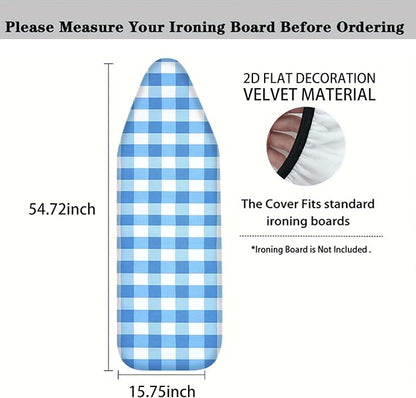 Nuxovilar Blue and White Gingham Ironing Board Cover, This Cover Fits Most