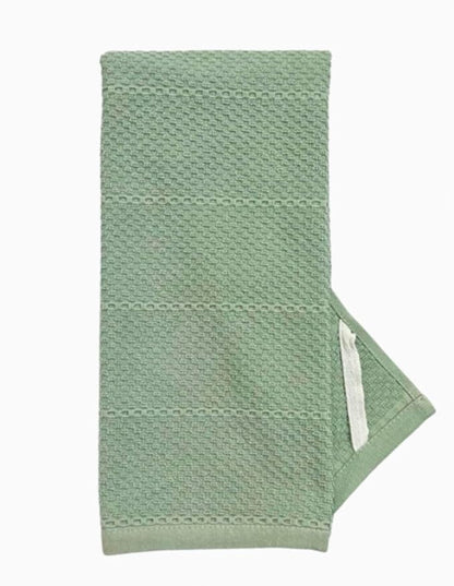 Serafina Home Sage Green Kitchen Dish Towels: 100% Cotton Cloth Soft Cleaning