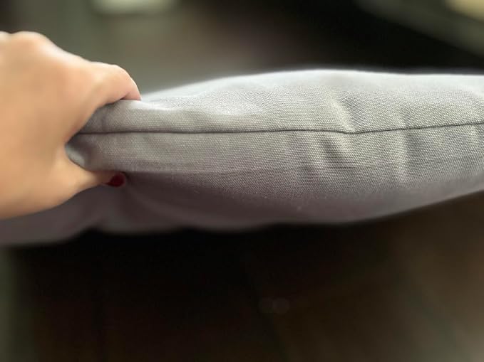 Natural Cotton Canvas Dog Bed – Raw Cotton Filled Pet Cushion Insert, Breathable Eco-Friendly Dog Mattress, Durable Washable Cover with Zipper (Gray, X Large 53"x36"x5")