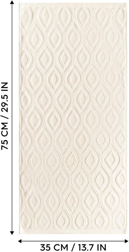 Artoid Mode 1 Pc Beige 3D Diamond Grid Jacquard Hand Towels