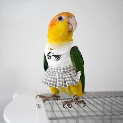 Bird Costume Bird Diaper Flight Suit Cute JK Dress Dress Skirt Clothes Cosplay Photo Prop for Parrots Macaw Cockatoo (Without Diaper,L)