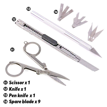 Rustark 27Pcs Modeler Basic Tools Craft Set Hobby Building Tools Kit for Assembling Miniatures Mecha Car Model Building