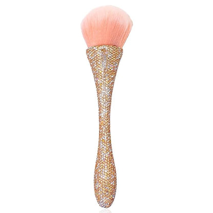 WOKOTO 1pcs Gold Rhinestone Nail Dust Brushes
