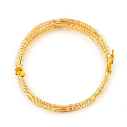 BEADIA 18K Gold Plated Wire 0.4mm 10 Meters Bead Cord for Bracelet Necklace Charm Beading Jewelry Making Findings