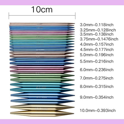 Yarniss 13 Pair Circular Knitting Needle Set 3.0~10.0mm, Interchangeable Aluminum Knitting Needles with Case