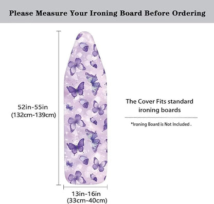 Purple Butterfly Ironing Board Cover Iron Pad Covers Padding