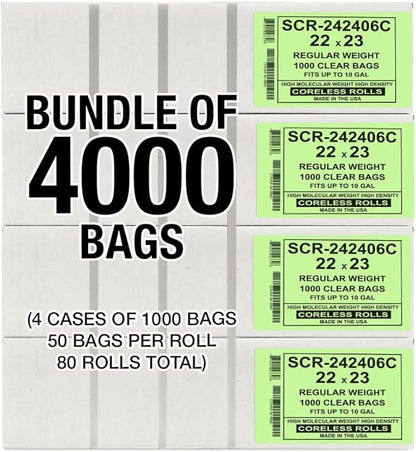 Aluf Plastics 6-8 Gallon Trash Bags Source Reduction Series Value High Density