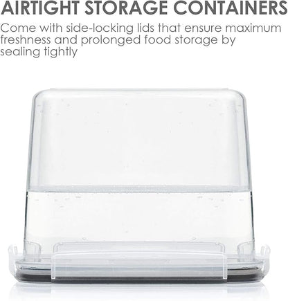 Vtopmart Food Storage Containers 3.3 quart / 3.6L, 4 Pieces BPA Free Plastic