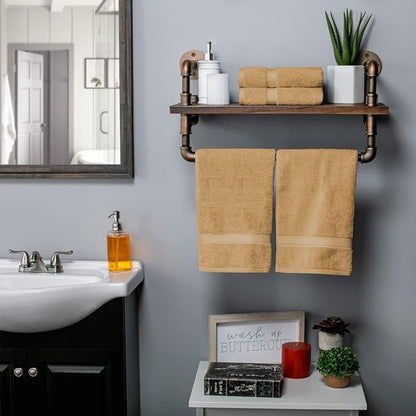 SUPERIOR Egyptian Cotton Pile Hand Towel Set of 4, Ultra Soft Luxury Towels