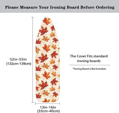 Easy Installation 15x54 Fall Maple Leaf Ironing Board Cover