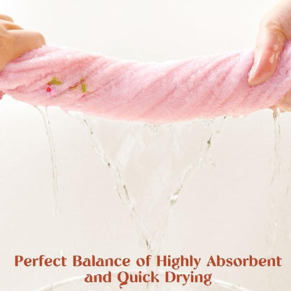 Jacquotha Pink Hand Towels for Bathroom – Soft Cotton, 13x29 Inches,