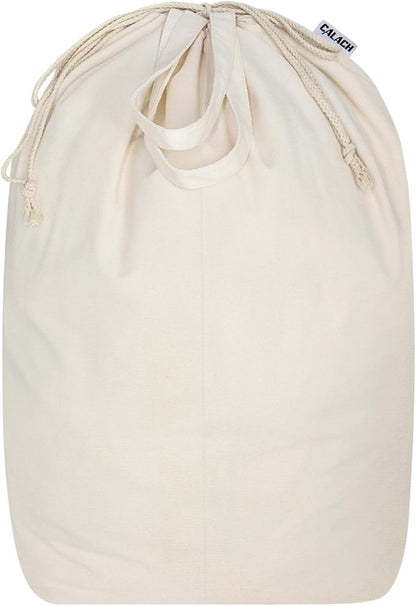 Canvas Laundry Bags with Handles & Square Base 16"Lx16"W x27.6"H, Extra Large