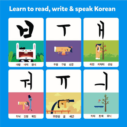 Dr. Moku Hangul Flashcards - Learn The Korean Alphabet with Mnemonics - Includes Links to Audio and Hangul Chart