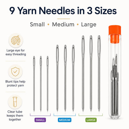 Crochet Hooks 12 Sizes Crochet Hook Set, 50 Pack Yarn Crochet Kit for Beginners, Knitting Needles with Ergonomic Handles for Arthritic Hands, Crochet Needle Kit with Blue Case for Crocheters