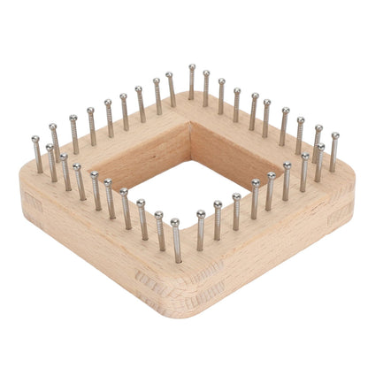 FOSA Pin Looms, Weaving for Adults, Wooden Knitting Hand Craft Wooden Knitting Board, Pin Weaving Kits for DIY Weaving Beginners, 10 * 10cm