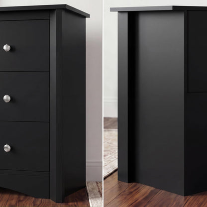 Furmax Dresser for Bedroom, 6 Wood Dresser, Chest of Drawers, for TV up to 65 inch, TV Stand Storage Chest of Drawers for Hallway Entryway (Black)