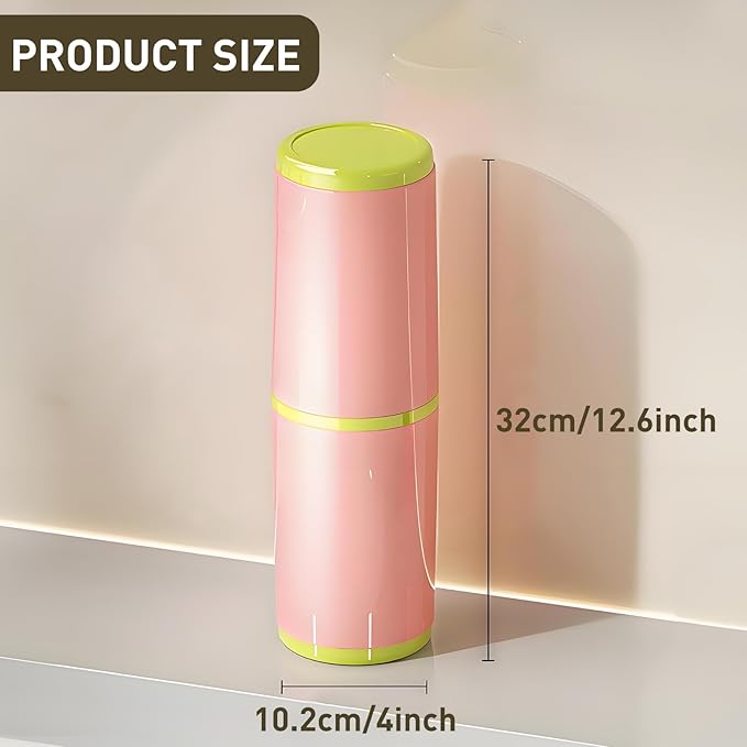 Toothbrush Cup with Cover – Leak-Proof Seal, Large Capacity