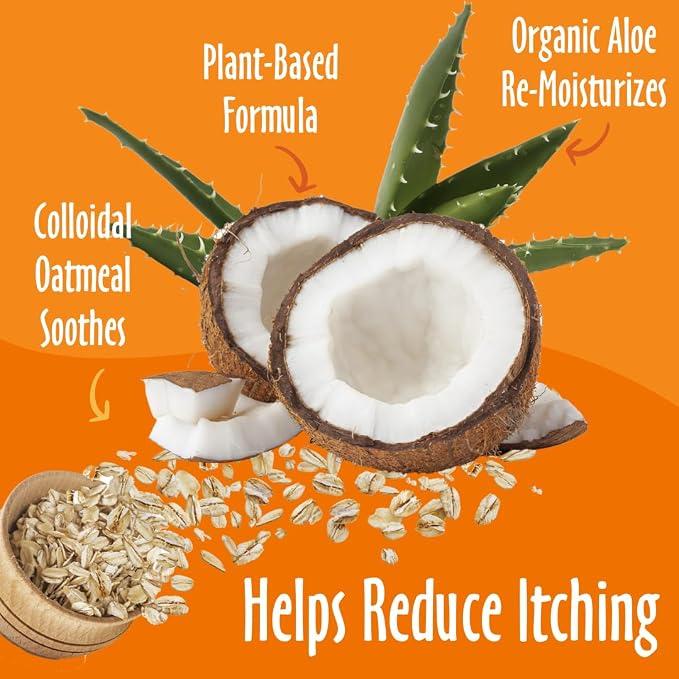earthbath, Oatmeal & Aloe Dog Shampoo and Conditioner Oatmeal Shampoo For Dogs - Itchy, Dry Skin Relief, Dog Wash, Made in USA, Dog Conditioner, Fragrance Free Pet Shampoos - 16 Oz (1 Set)