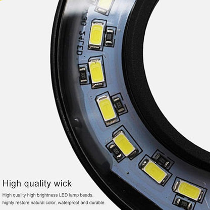 Full Spectrum LED Light with Bamboo Board Nano Fish Tank Light USB Powered 360 Degree Bettas Fish Tank Lights for Plant Growth(Size:S/17x18.5cm)
