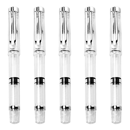 NUOBESTY 5Pcs Water Brush Pen Set – Refillable Fountain Brush Pens for Watercolor, Calligraphy, Painting, Drawing, Scrapbooking & Sketching