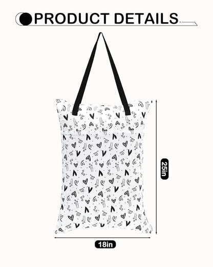 ALVABABY 2 Pack Large Wet Dry Bag Waterproof Hanging Cloth Diaper