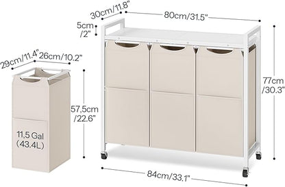 HOOBRO Laundry Sorter 3 Section, Laundry Hamper