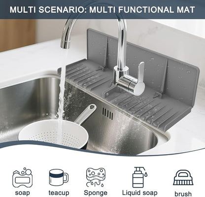 Silicone Faucet Drip Catcher Tray Mat