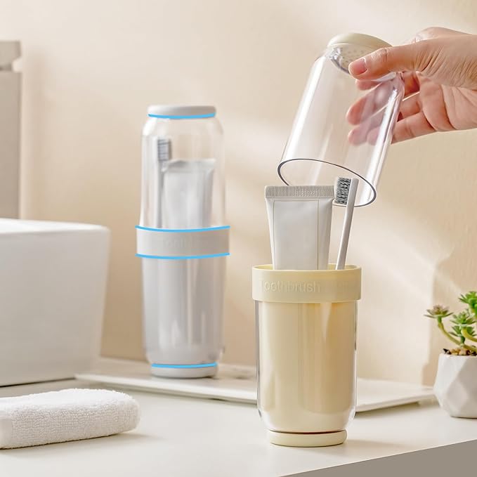 Toothbrush Cup with Cover, Travel Toothbrush Case Portable Toothbrush Holder