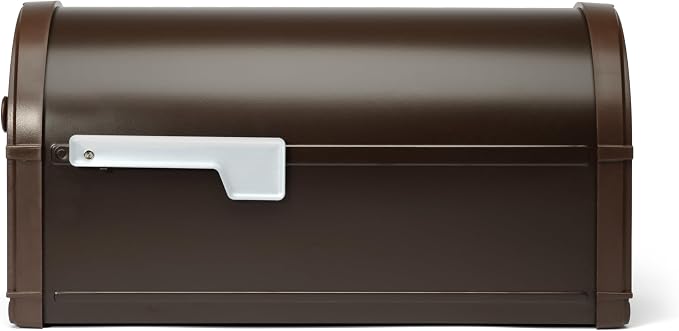 Architectural Mailboxes Bellevue Galvanized Steel Post Mount Mailbox, Compatibility Code G, 5591RZ-10, Rubbed Bronze, Large Capacity