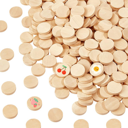OLYCRAFT 400Pcs 0.8 Inch Natural Beech Wood Slices Unfinished Round Wooden Discs Small Wooden Circles Cutouts Unfinished Round Wood Slices for DIY Crafts Painting EngravingChristmas Decoration
