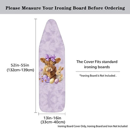 Yak and Easter Egg Bunny Ironing Board Cover and Pad