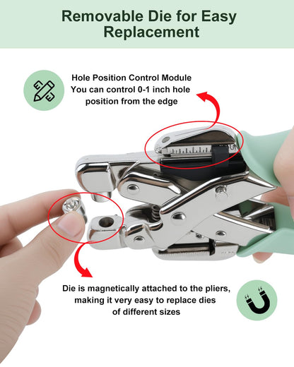 UCEC Professional 3/16 & 1/8 Inch Grommet Tool Kit, Grommet Eyelet Pliers Kit with 160Pcs Metal Grommets, Eyelet Hole Punch for Craft Paper Card Banners DIY Scrapbooking