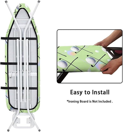 Golf Ball Ironing Board Cover 54x15 inches, Modern Golf Sport Applicable