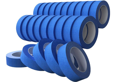 SWRT Blue Painter's Tape 1 Inch x 55 Yards x 24 Rolls (1320 Yards Total) – Upgraded Adhesive Masking Tape, Multi-Surface, Clean Removal, No Residue, for Walls, Trim, DIY, Crafts & Painting Projects