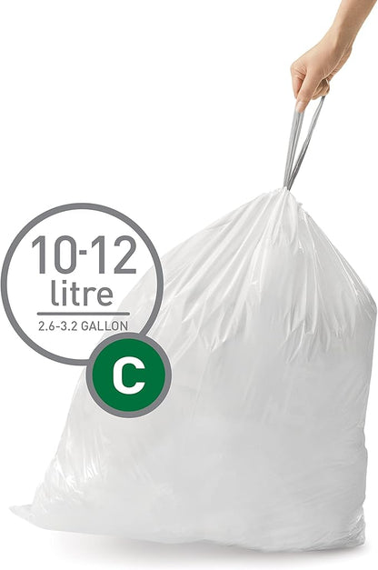 simplehuman Code C Custom Fit Drawstring Trash Bags in Dispenser Packs