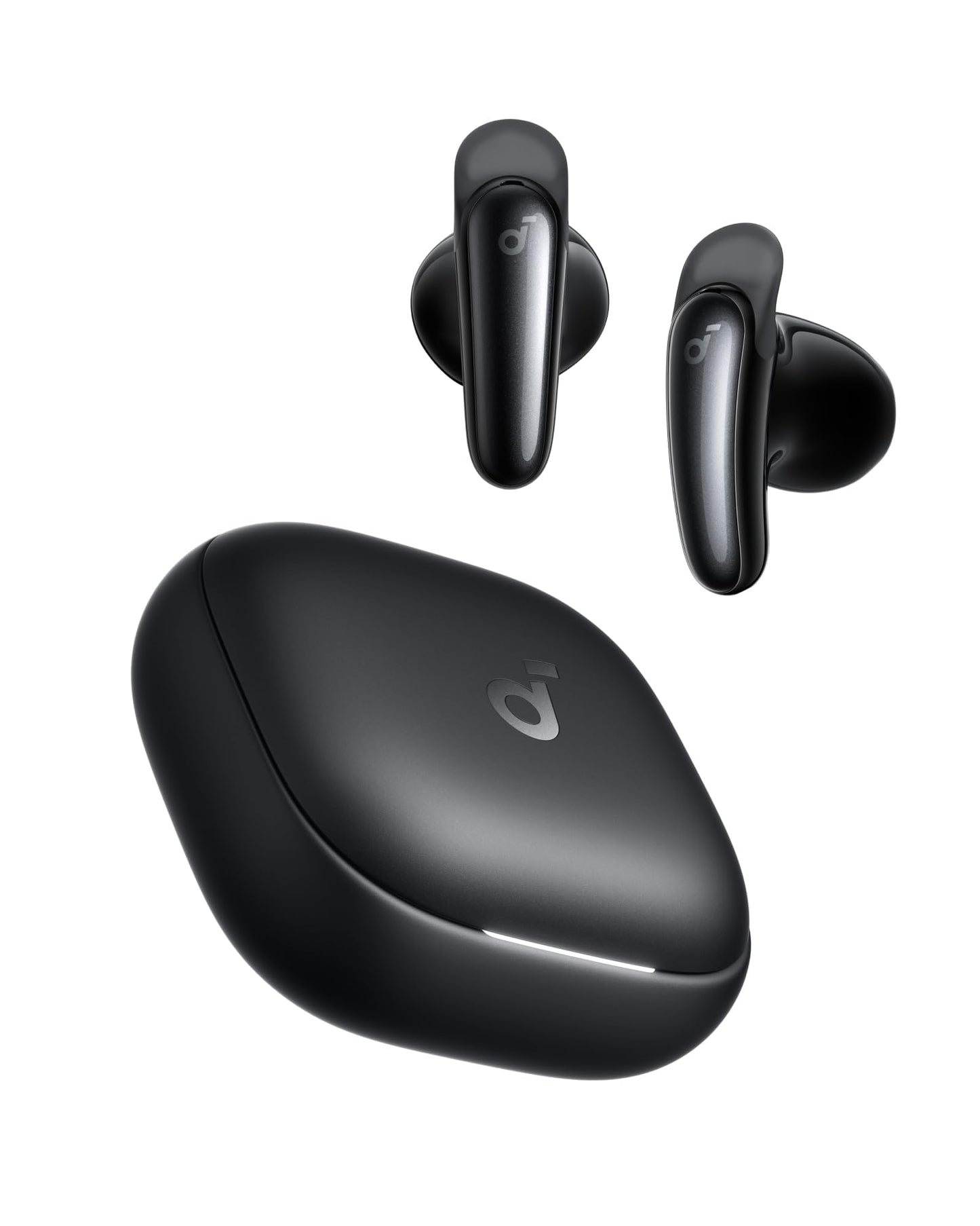 Soundcore Liberty Buds by Anker, Semi-in-Ear Design, Removable Ear Fins, Real-Time Adaptive Noise Cancelling, Fast Charging, Wireless Bluetooth Earbuds,Translation Earbuds, 30H Playtime